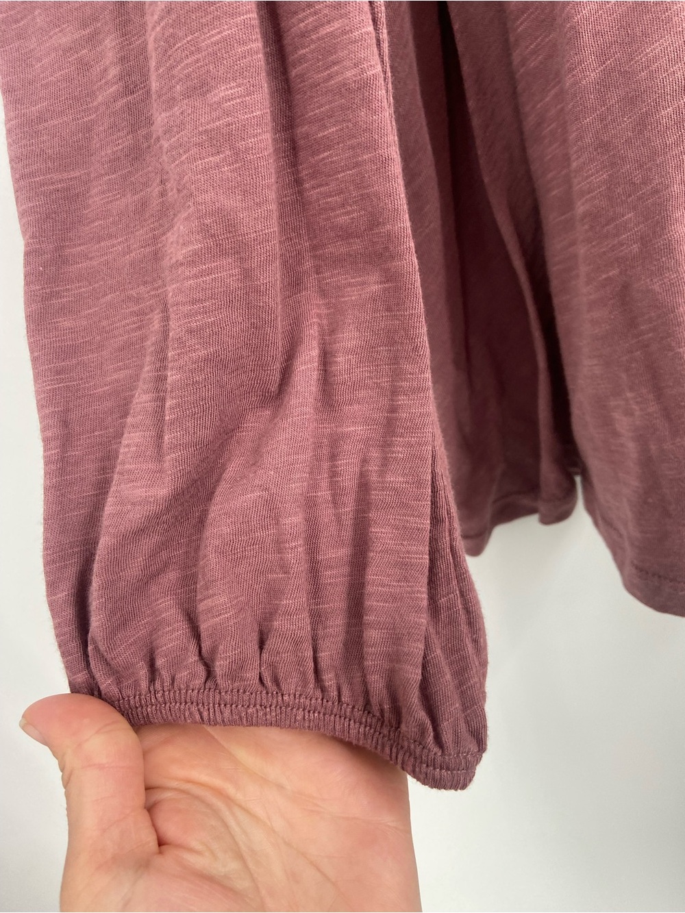 NWT Torrid Cotton Modal Slub Square Neck Pintuck Long Sleeve Top Rose Taupe 00 - Picture 4 of 8